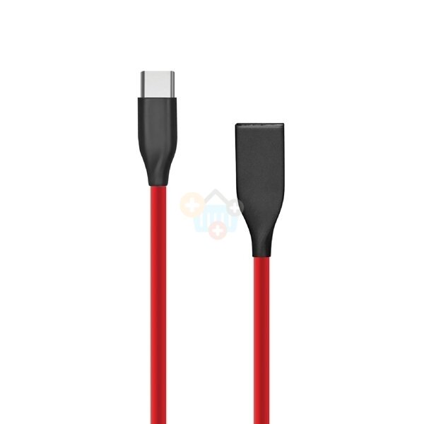 Silikoninis kabelis USB-Type C (raudonas, 2m) +++ TOP Komfortas