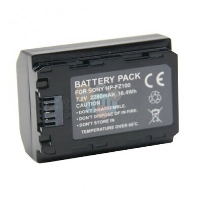 SONY NP-FZ100 baterija, 2250mAh SONY NP-FZ100 baterija, 2250mAh