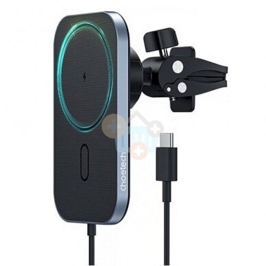 Telefono laikiklis automobiliui CHOETECH su belaidžio įkrovimo funkcija, 15W, (MagSafe) Telefono laikiklis automobiliui CHOETECH su belaidžio įkrovimo funkcija, 15W, (MagSafe)