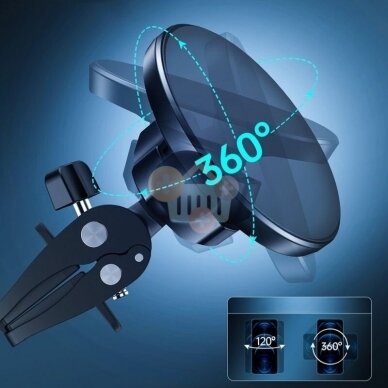 Telefono laikiklis Choetech Magnetic Car Air Vent Mount +++ TOP Funkcionalumas 5