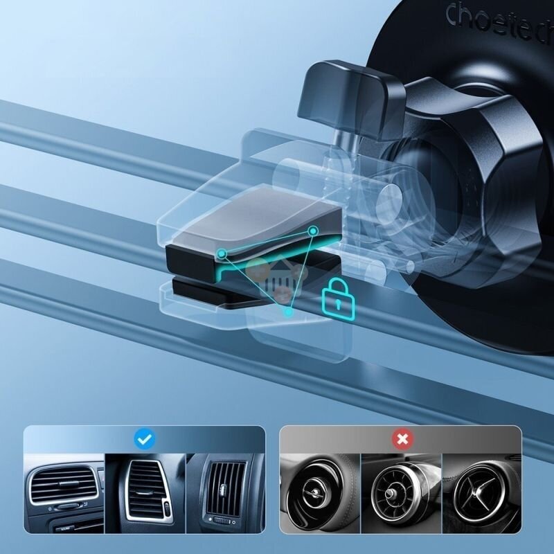 Telefono laikiklis Choetech Magnetic Car Air Vent Mount +++ TOP Funkcionalumas 7 Telefono laikiklis Choetech Magnetic Car Air Vent Mount +++ TOP Funkcionalumas 7
