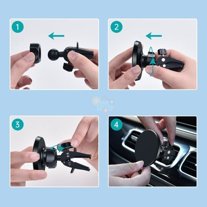 Telefono laikiklis Choetech Magnetic Car Air Vent Mount +++ TOP Funkcionalumas 9