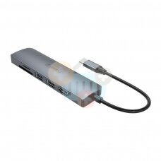 USB šakotuvas ORICO 6 in 1: HDMI, USB 3.0, PD 3.0, TF/ SD +++ TOP Mobilumas