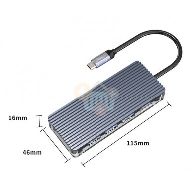 USB-C šakotuvas ORICO 7 in 1: HDMI, USB 3.0, TF&SD, PD +++ TOP Mobilumas 2 USB-C šakotuvas ORICO 7 in 1: HDMI, USB 3.0, TF&SD, PD +++ TOP Mobilumas 2