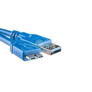 USB laidas USB Type A -> Micro USB Type B (mėlynas, 1,5m.)