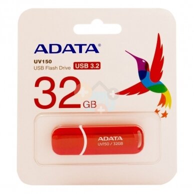 USB raktas Adata 32 GB, USB 3.2 UV150 Raudonas +++ TOP balansas 1