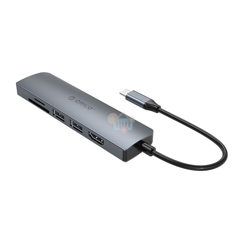 USB šakotuvas ORICO 6 in 1: HDMI, USB 3.0, PD 3.0, TF/ SD +++ TOP Mobilumas USB šakotuvas ORICO 6 in 1: HDMI, USB 3.0, PD 3.0, TF/ SD +++ TOP Mobilumas