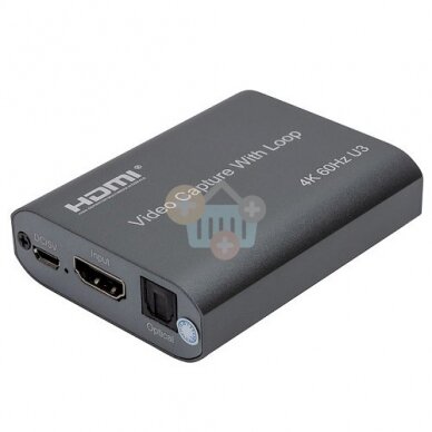 Vaizdo fiksavimo įrenginys HDMI USB3.0, 4K 60Hz Vaizdo fiksavimo įrenginys HDMI USB3.0, 4K 60Hz