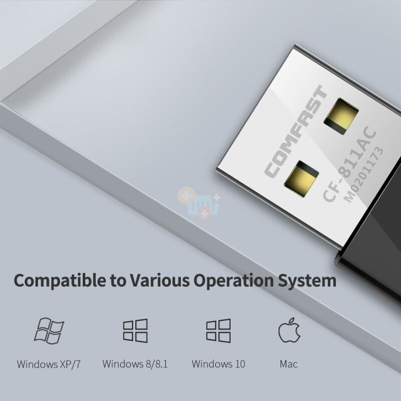 WiFi-USB adapteris, 650Mbps, 2.4GHz, 5GHz 2 WiFi-USB adapteris, 650Mbps, 2.4GHz, 5GHz 2