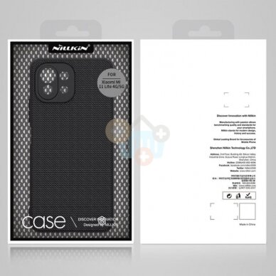 Xiaomi Mi 11 Lite 4G/5G dėklas Nillkin Textured Case (juodas) +++ Top Kokybė 8