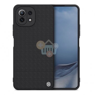 Xiaomi Mi 11 Lite 4G/5G dėklas Nillkin Textured Case (juodas) +++ Top Kokybė 1