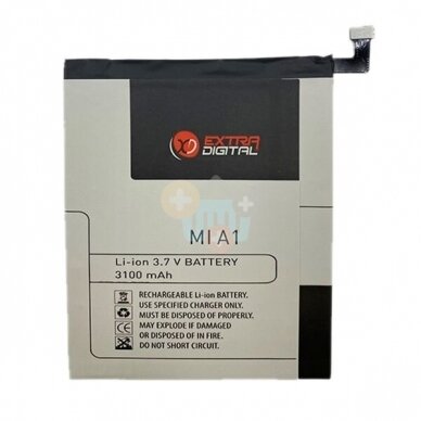 Xiaomi Mi A1 baterija Extra Digital +++ TOP Efektyvumas Xiaomi Mi A1 baterija Extra Digital +++ TOP Efektyvumas