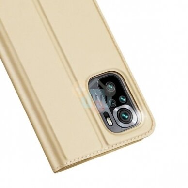 Xiaomi Redmi Note 10, 10S dėklas Dux Ducis Skin Pro (auksinis) +++ TOP Balansas 5