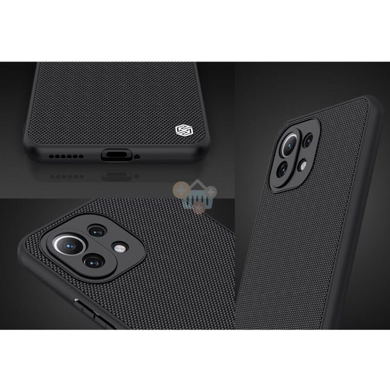 Xiaomi Mi 11 Lite 4G/5G dėklas Nillkin Textured Case (juodas) +++ Top Kokybė 7
